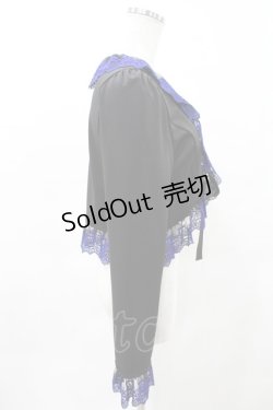 画像2: Moi-meme-Moitie / コフィンレースカットソーボレロ  黒×青 H-25-07-17-1010-MO-TO-KB-ZH