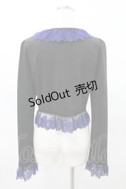 画像3: Moi-meme-Moitie / コフィンレースカットソーボレロ  黒×青 H-25-07-17-1010-MO-TO-KB-ZH