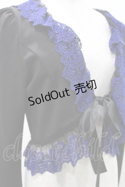 画像4: Moi-meme-Moitie / コフィンレースカットソーボレロ  黒×青 H-25-07-17-1010-MO-TO-KB-ZH