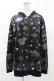 画像1: NieR Clothing / 総柄ZIPパーカー  黒 H-25-04-18-060-PU-TO-KB-ZH (1)