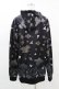 画像2: NieR Clothing / 総柄ZIPパーカー  黒 H-25-04-18-060-PU-TO-KB-ZH (2)