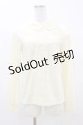 axes femme / シャツカラー重ねレースプルオーバー M アイボリー H-25-04-18-1045-AX-TO-NS-ZH