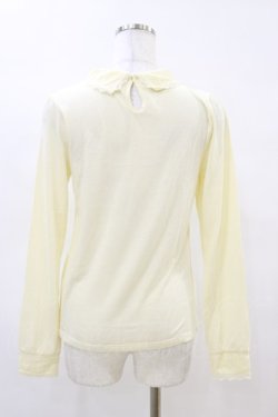 画像2: axes femme / シャツカラー重ねレースプルオーバー M アイボリー H-25-04-18-1045-AX-TO-NS-ZH