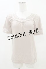 axes femme / ストーン使いプルオーバー M ピンク H-25-04-18-1047-AX-TO-NS-ZH