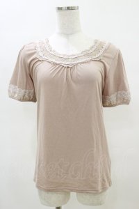 axes femme / ストーン使いプルオーバー M ピンク H-25-04-18-1047-AX-TO-NS-ZH