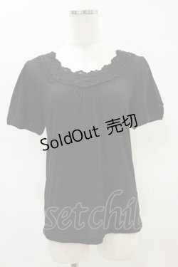 画像1: axes femme / ストーン使いプルオーバー M ブラック H-25-04-18-1048-AX-TO-NS-ZH