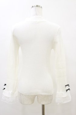 画像2: axes femme / リボンデザインラメニットプルオーバー Free オフ H-25-04-18-1049-AX-TO-NS-ZH