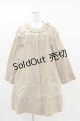 PINK HOUSE / ベロアリボンノーカラーコート Free ベージュ H-25-04-18-1064-LO-CO-NS-ZH