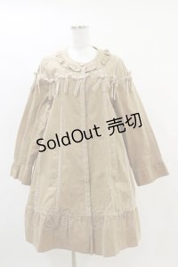 PINK HOUSE / ベロアリボンノーカラーコート Free ベージュ H-25-04-18-1064-LO-CO-NS-ZH