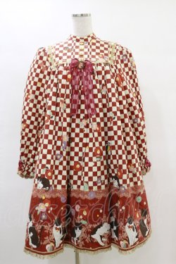 画像1: metamorphose / まどろみの浪漫Aラインワンピース Free えんじ H-25-04-18-1065-ME-OP-NS-ZH