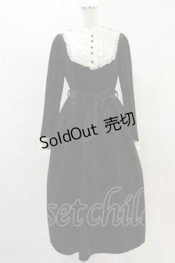 画像1: axes femme / ヨーク切替ベロアワンピース Free ブラック H-25-04-18-1066-AX-OP-NS-ZH