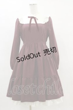 画像1: axes femme / ティアード切替ミニ丈ワンピース M ボルドー H-25-04-18-1068-AX-OP-NS-ZH