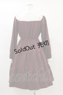 画像2: axes femme / ティアード切替ミニ丈ワンピース M ボルドー H-25-04-18-1068-AX-OP-NS-ZH