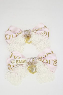 画像2: BABY,THE STARS SHINE BRIGHT / BABYロゴリボンコーム  ピンク H-25-04-18-1009-BA-AC-NS-ZH