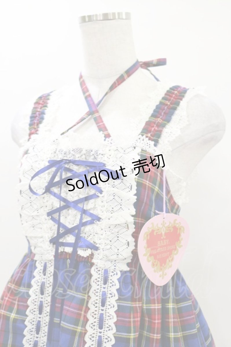 画像4: BABY,THE STARS SHINE BRIGHT / タータンチェックベビードールジャンパースカート Free ネイビー H-25-04-18-1075-BA-OP-NS-ZH (4)
