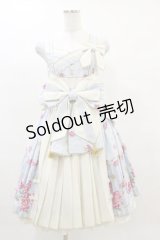 metamorphose / 風花のゆきうさぎプリーツジャンパースカート Free サックス H-25-04-18-1077-ME-OP-NS-ZH