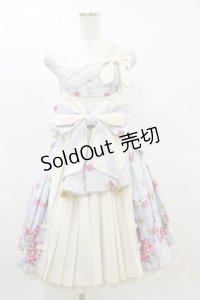 metamorphose / 風花のゆきうさぎプリーツジャンパースカート Free サックス H-25-04-18-1077-ME-OP-NS-ZH