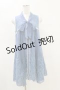 axes femme / レース切替チュニック M ブルー H-25-04-18-1025-AX-BL-NS-ZH