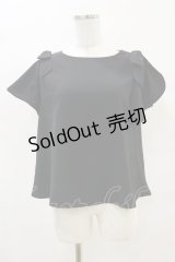 an another angelus / ラッフルスリーブリボントップス Free BLACK H-25-04-18-1027-CA-TO-NS-ZH