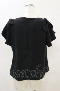 画像2: an another angelus / ラッフルスリーブリボントップス Free BLACK H-25-04-18-1027-CA-TO-NS-ZH