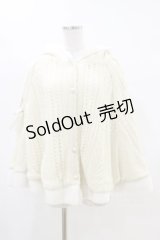 axes femme / 裏ボアニットケープポンチョ M オフ H-25-04-18-1029-AX-CO-NS-ZH