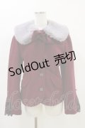 axes femme / ファー襟付編上ショートコート Free ボルドー H-25-04-18-1031-AX-CO-NS-ZH