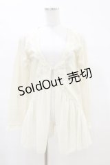 axes femme / シフォンフリルボレロ M アイボリー H-25-04-18-1032-AX-TO-NS-ZH