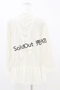 画像2: axes femme / シフォンフリルボレロ M アイボリー H-25-04-18-1032-AX-TO-NS-ZH