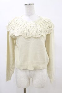 Fi.n.t / クロシェ編みケープニットプルオーバー Free IVORY H-25-04-18-1035-CA-TO-NS-ZH