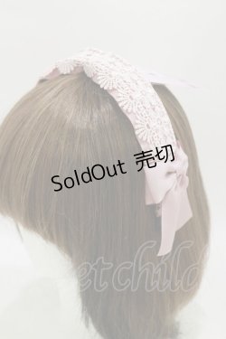 画像1: m petit by misako / AMレースカチューシャ  ピンク H-25-04-18-1005-LO-AC-NS-ZH