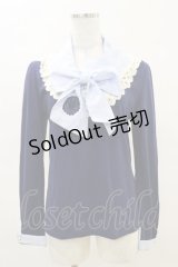 axes femme / ストライプリボントップス M ネイビー H-25-04-18-1041-AX-TO-NS-ZH