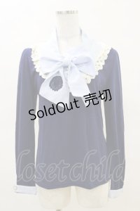 axes femme / ストライプリボントップス M ネイビー H-25-04-18-1041-AX-TO-NS-ZH