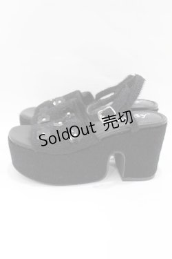 画像2: Candy Stripper / LITTLE FLOWERサンダル S ブラック H-25-04-18-001-PU-SH-KB-ZH