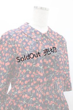 画像4: Jane Marple Dans Le Salon / Falling cherriesダブルリボンドレス  ネイビー H-25-04-18-009-JM-OP-KB-ZH