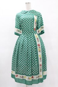 Jane Marple / Polka dots parade Colette dress M グリーン H-25-04-18-010-JM-OP-ET-ZH
