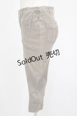 画像2: Ozz oneste / サイドレースアップパンツ　  茶 H-25-04-19-029-OO-PA-KB-ZH