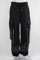 REFLEM / ロゴベルトフレアカーゴパンツ  黒 H-25-04-19-031-PU-PA-KB-ZH