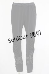 Qutie Frash / チャイナボタンギャザーラインパンツ  黒 H-25-04-19-032-QU-PA-KB-ZH