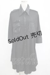 Qutie Frash / ミリタリーシャツ  黒 H-25-04-19-035-QU-BL-KB-ZH