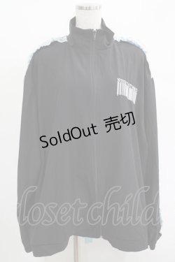 画像1: NieR Clothing / レースフリルジャージ  ブラック×サックス H-25-04-19-037-PU-TO-KB-ZH