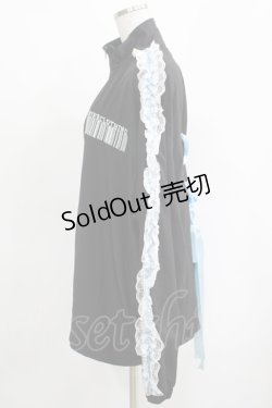 画像2: NieR Clothing / レースフリルジャージ  ブラック×サックス H-25-04-19-037-PU-TO-KB-ZH