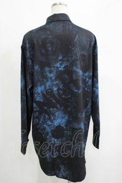 画像3: NieR Clothing / プリントロングシャツ  黒×青 H-25-04-19-038-PU-BL-KB-ZH