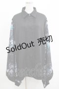 NieR Clothing / 着物風袖シャツ  黒 H-25-04-19-039-PU-BL-KB-ZH