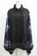 画像1: NieR Clothing / 着物風袖シャツ  黒 H-25-04-19-039-PU-BL-KB-ZH (1)