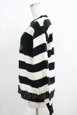 画像2: Candy Stripper / HIDE BUNNY BORDER KNIT  ホワイト×ブラック H-25-04-19-042-PU-TO-KB-ZT103
