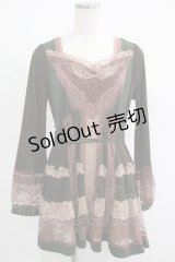 OZZ ANGELO / 刺繍レースチュニック  緑 H-25-04-19-045-OO-TO-KB-ZH