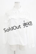 NieR Clothing / レース切替ブラウス  白 H-25-04-19-051-PU-BL-KB-ZH