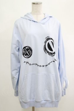画像1: NieR Clothing / うさ耳フードプルパーカー  サックス H-25-04-19-052-PU-TO-KB-ZH