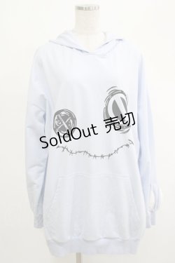 画像1: NieR Clothing / うさ耳フードプルパーカー  サックス H-25-04-19-052-PU-TO-KB-ZH