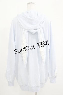 画像3: NieR Clothing / うさ耳フードプルパーカー  サックス H-25-04-19-052-PU-TO-KB-ZH